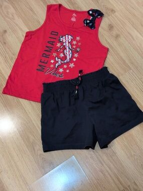 Red and Blue Patriotic Tank Top Set